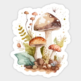 Little Fairy Mushrooms Sticker